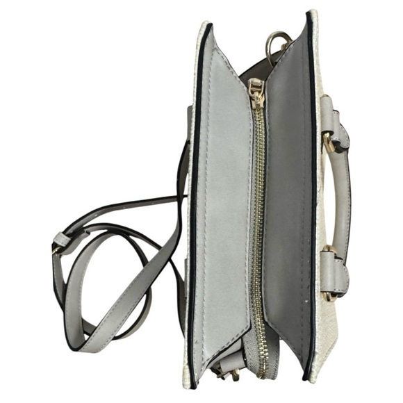 Atrie Vegan Crossbody Satchel – Woven Straw & Faux Leather Trim (NWT) - Picture 6 of 7